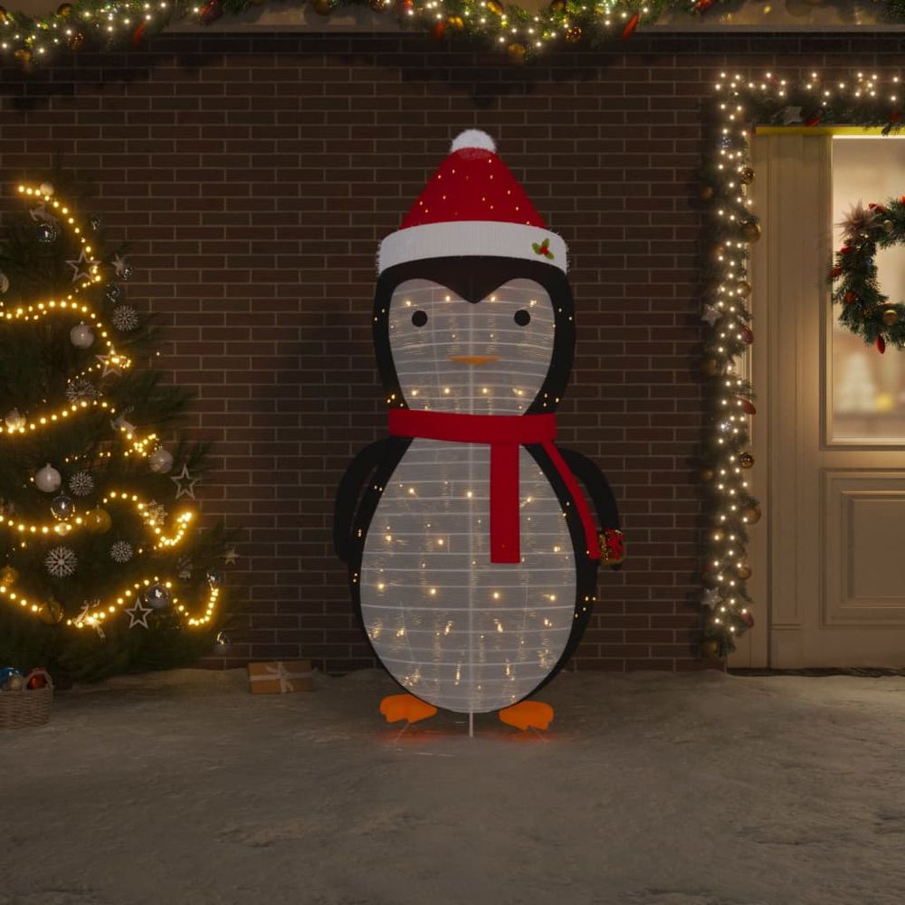 Decorative Christmas Snow Penguin Figure LED Luxury Fabric 180cm - anydaydirect