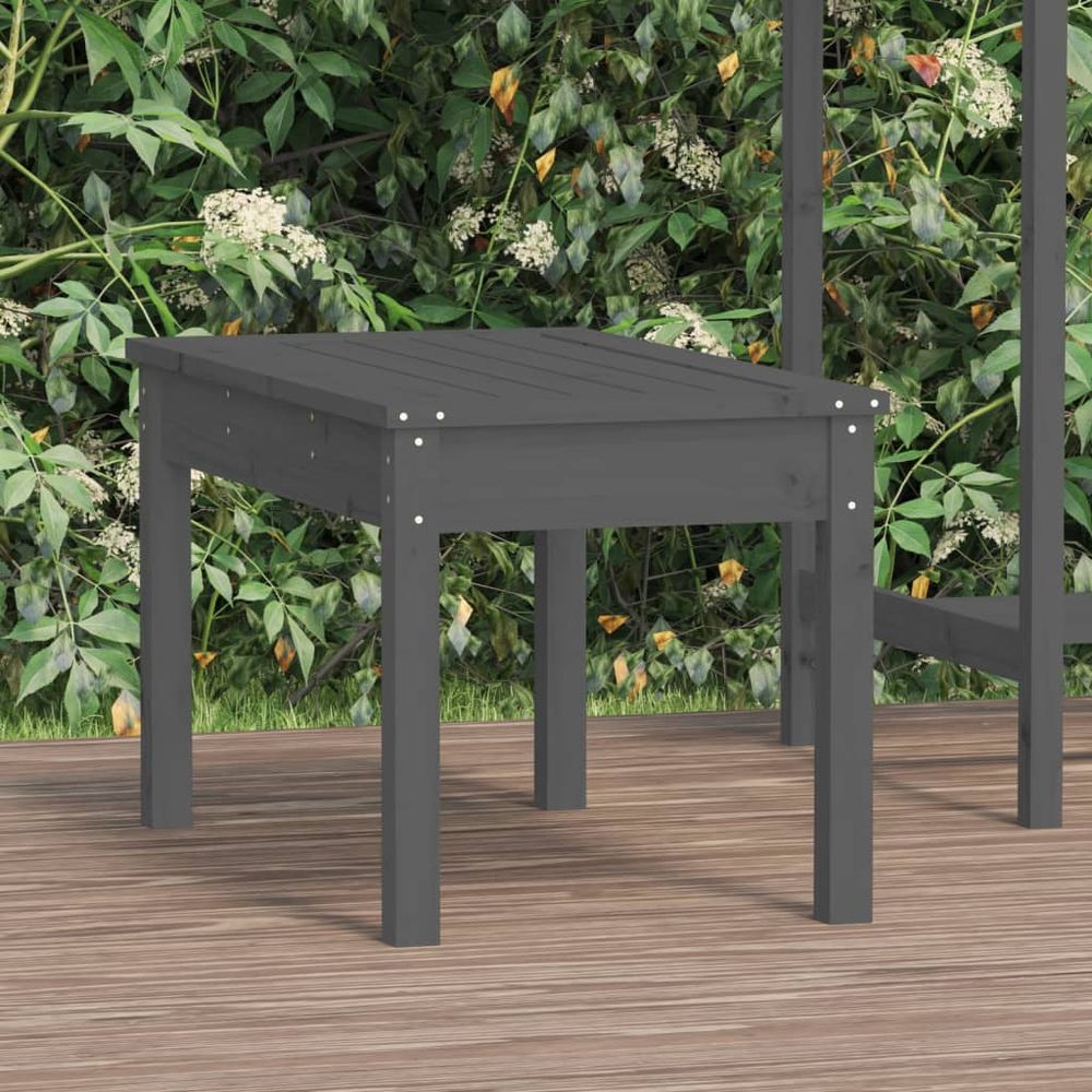 vidaXL Garden Bench Grey 80x44x45 cm Solid Wood Pine - anydaydirect