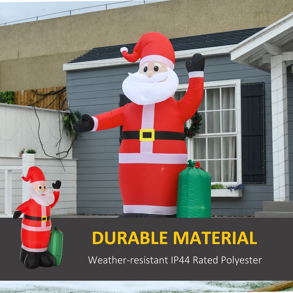 7.5ft Inflatable Christmas Santa Claus with LED Air Blown Outdoor Yard Deco - anydaydirect