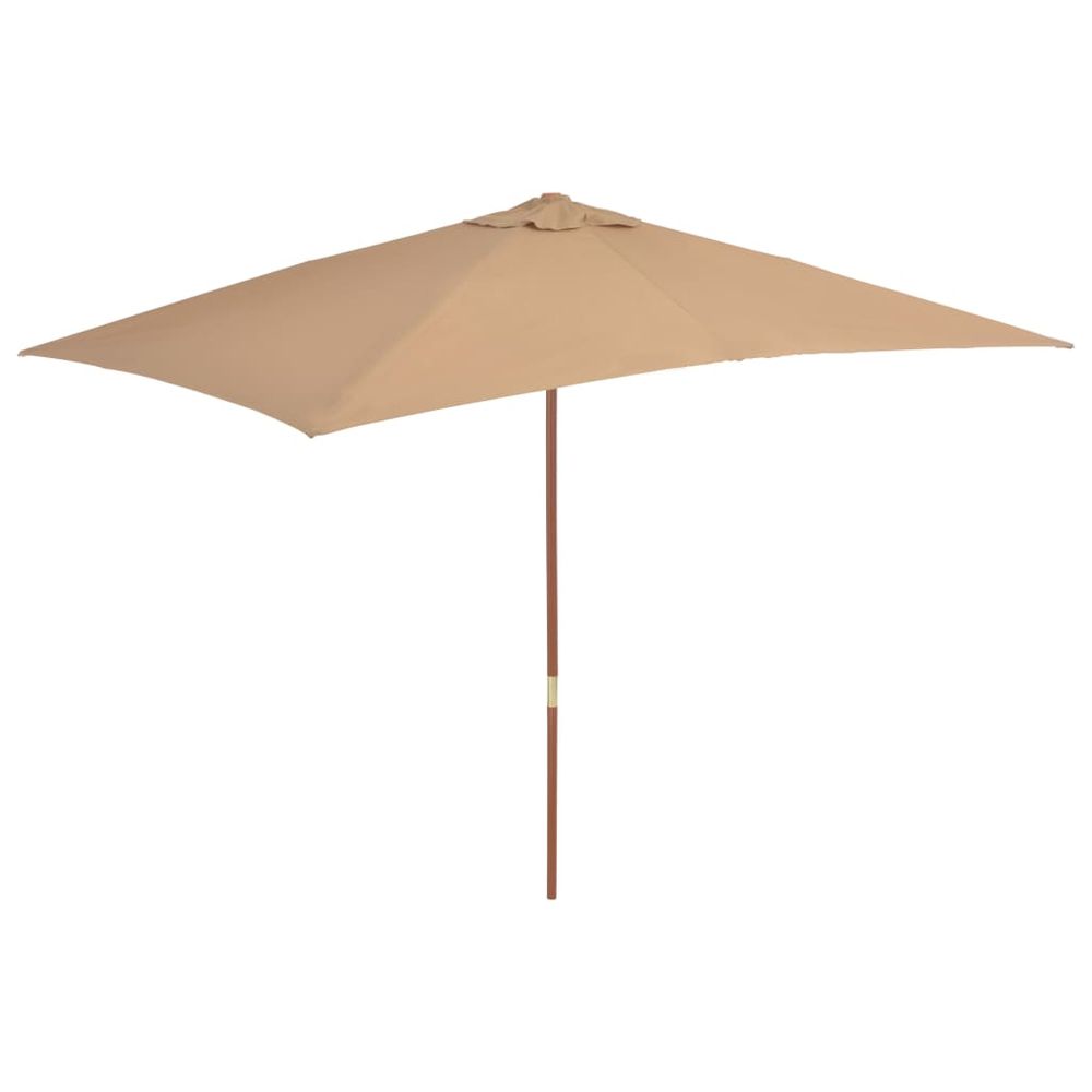 Outdoor Parasol with Wooden Pole 200x300 cm - anydaydirect