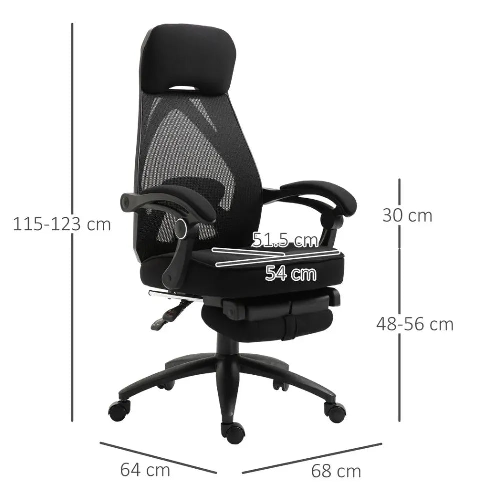 Swivel Office Chair Recliner Lunch Break Chair Adjustable Height w/ Footrest - anydaydirect