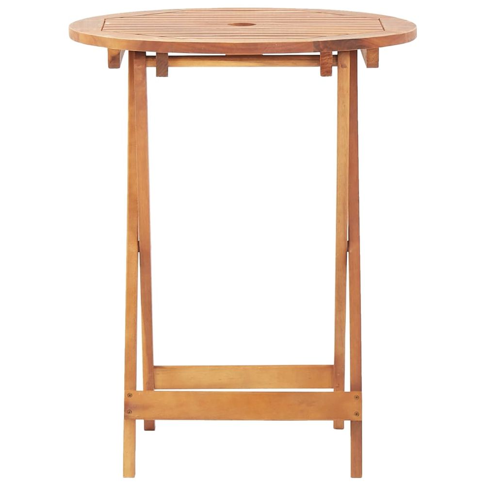 Folding Garden Table 60x75 cm Solid Acacia Wood - anydaydirect