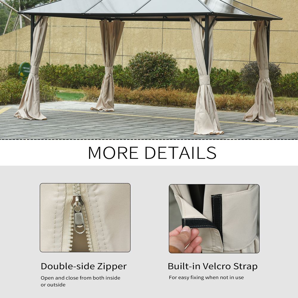 4 Pack Gazebo Replacement Sidewalls Privacy Panel for 3 x 4m Gazebo Outsunny - anydaydirect
