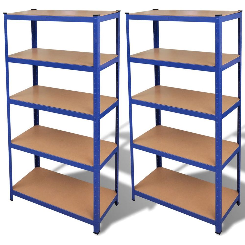 Storage Shelf Blue 2 pcs - anydaydirect