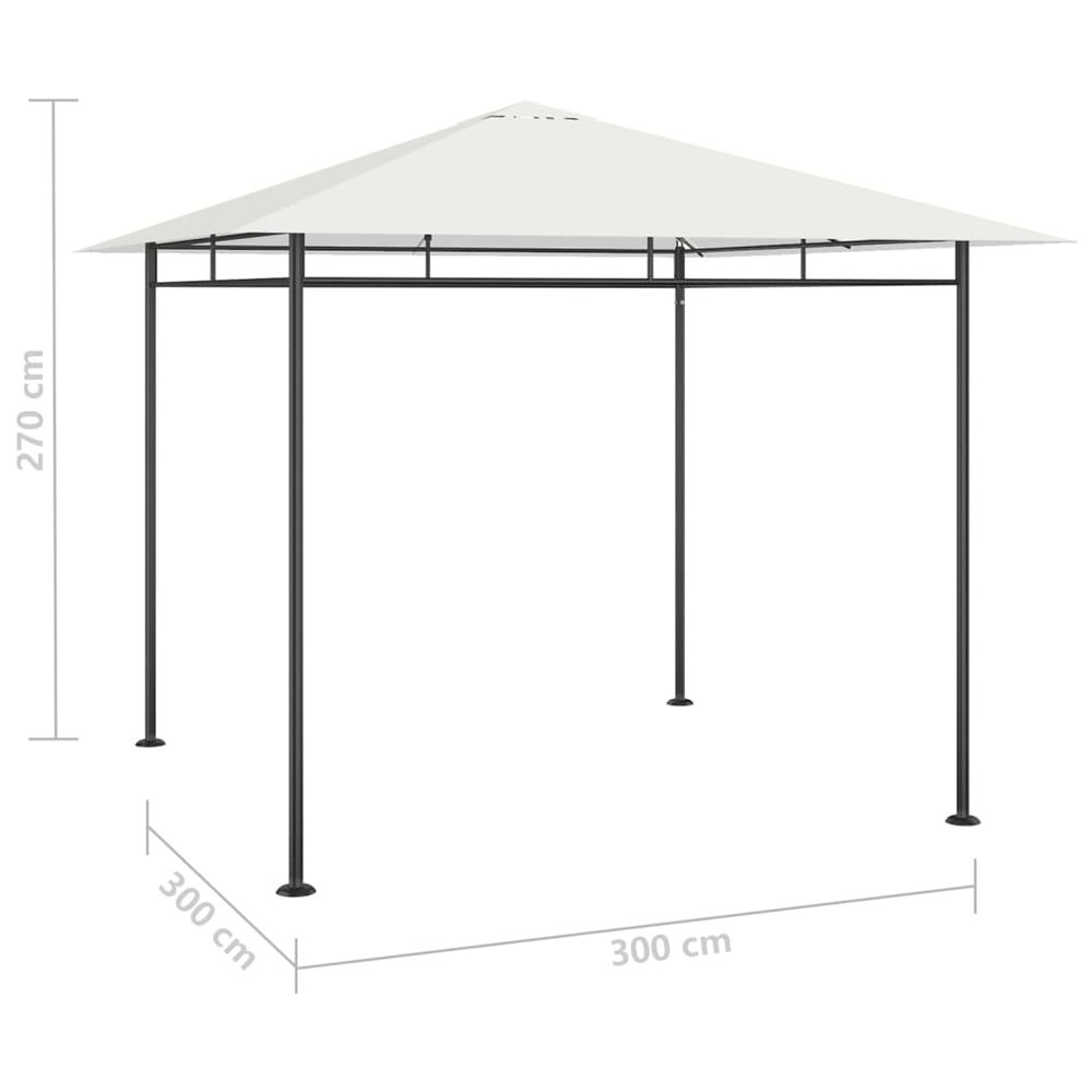 Gazebo 3x3x2.7 m Cream Taupe & Anthracite 180 g/m² - anydaydirect