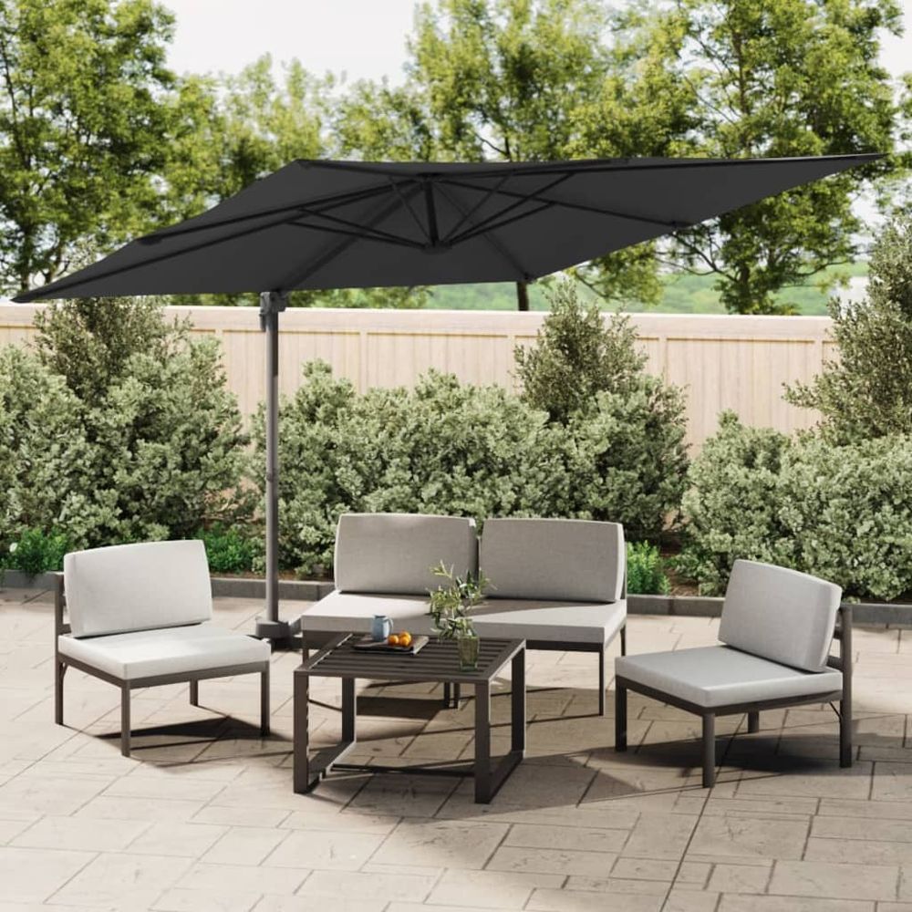 Cantilever Umbrella with Aluminium Pole Black 300x300 cm - anydaydirect