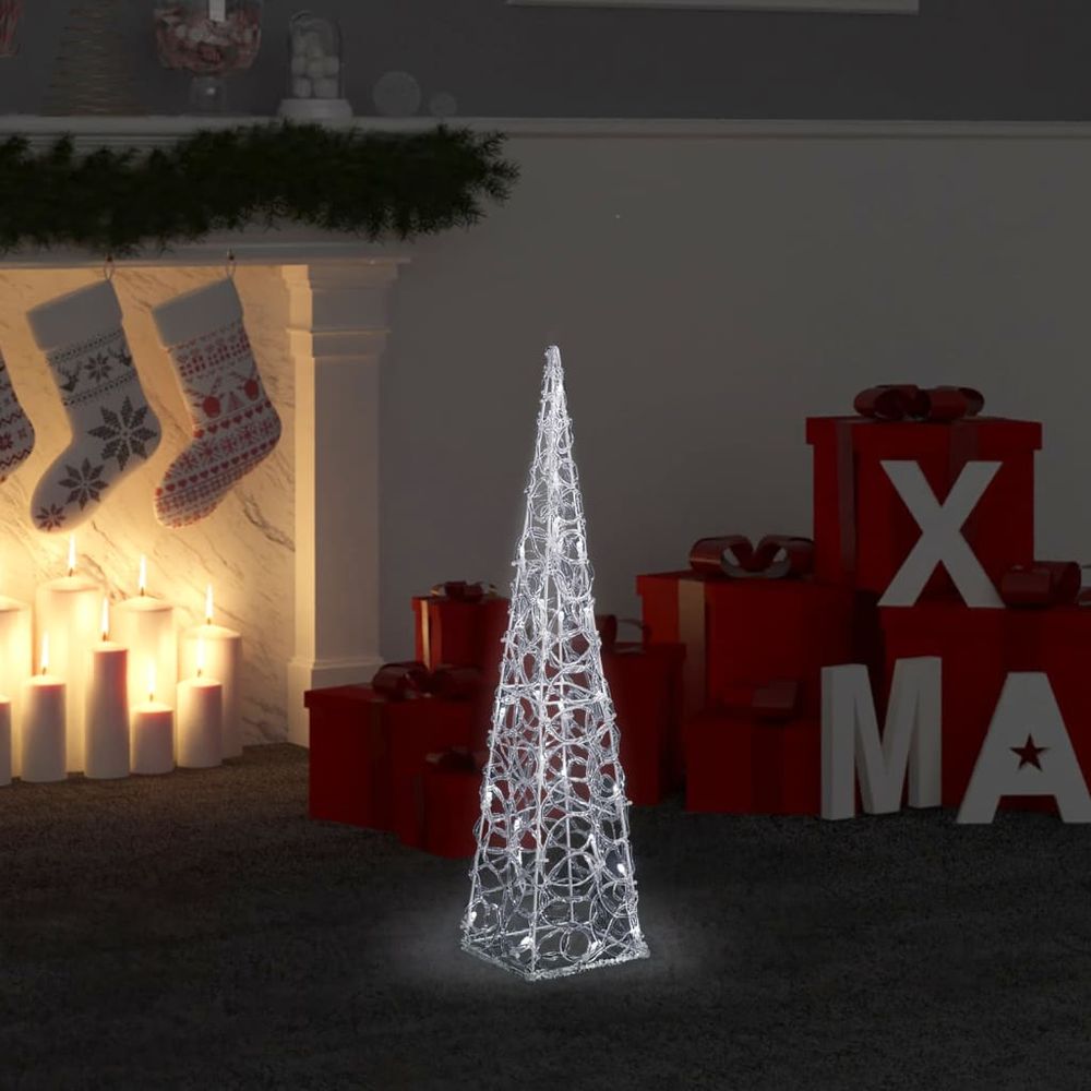 Acrylic Decorative LED Light Cone Warm White 60 cm - anydaydirect