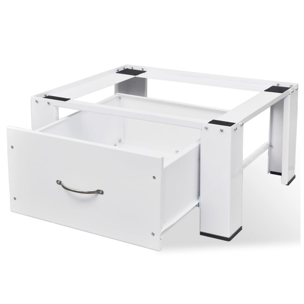 Washing Machine Pedestal with Drawer White - anydaydirect