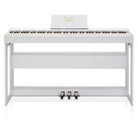Glarry GDP-104 88 Keys Full Weighted Keyboards Digital Piano with Furniture Stand, Power Adapter, Triple Pedals, Headphone, for All Experience Levels White - anydaydirect