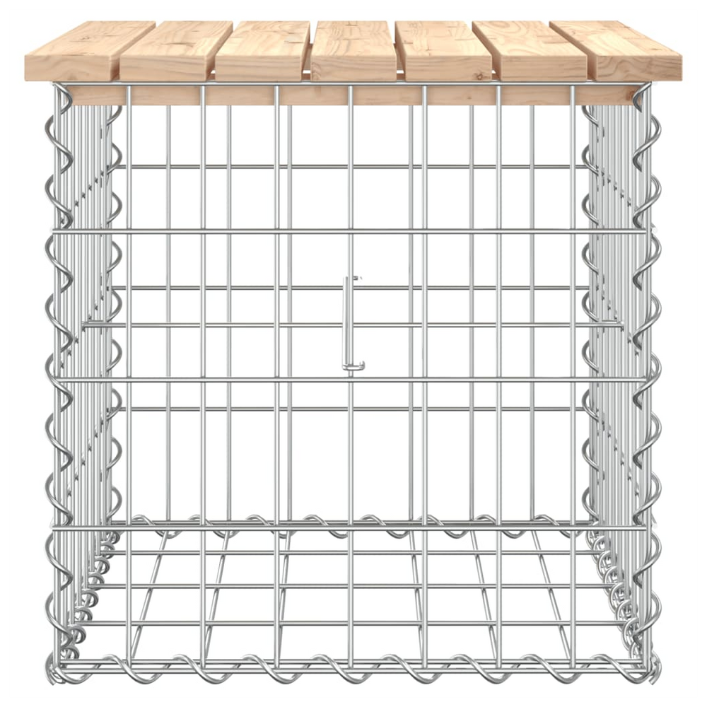 vidaXL Garden Bench Gabion Design 43x44x42 cm Solid Wood Pine - anydaydirect