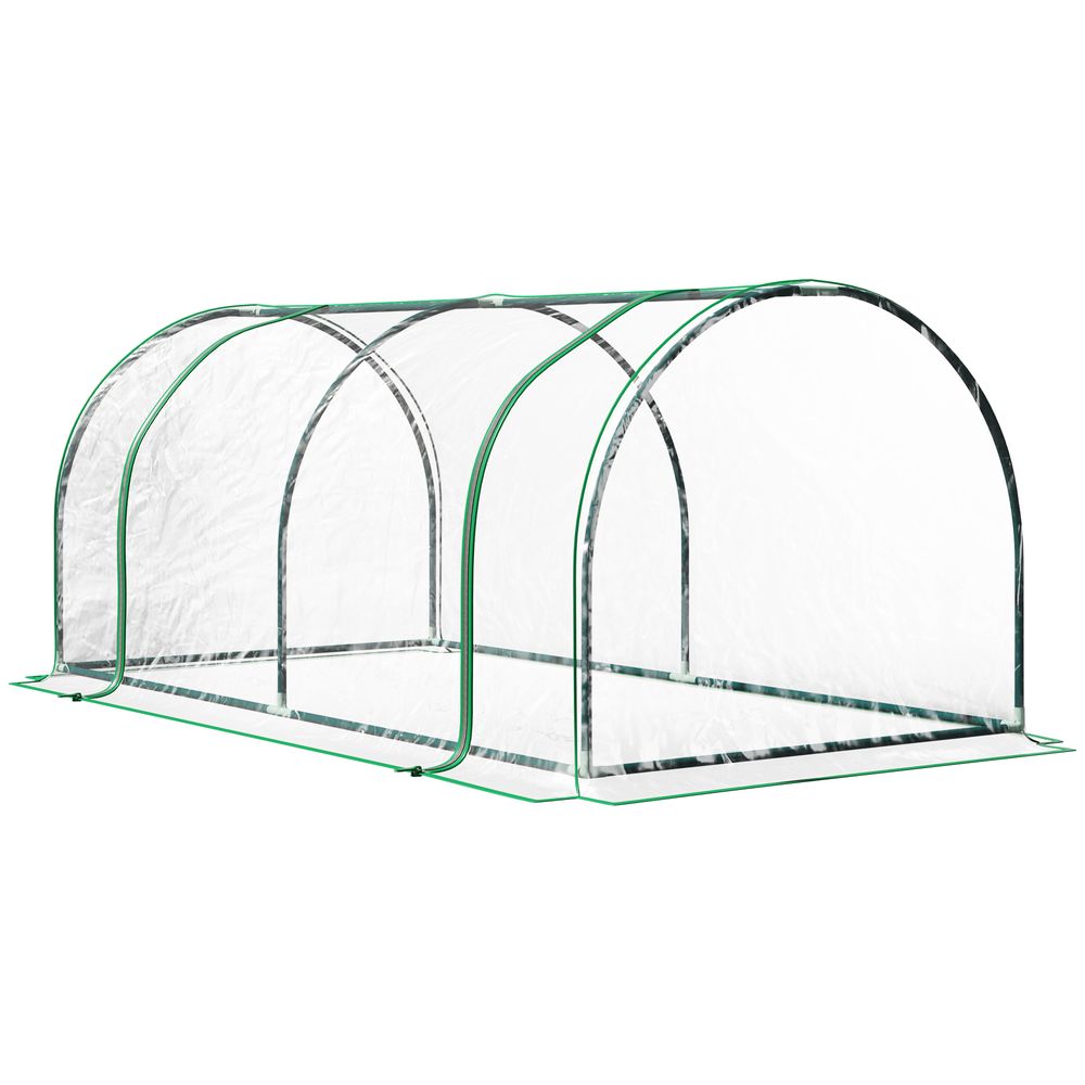 Tunnel Greenhouse Green Grow House Steel Frame Garden Outdoor 200 x 100 x 80cm - anydaydirect