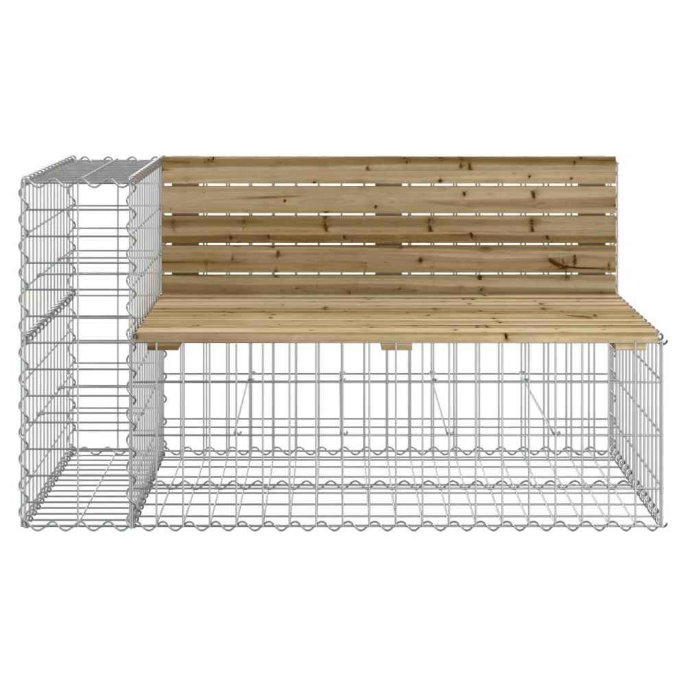 vidaXL Garden Bench Gabion Design 122x71x65.5 cm Impregnated Wood Pine - anydaydirect