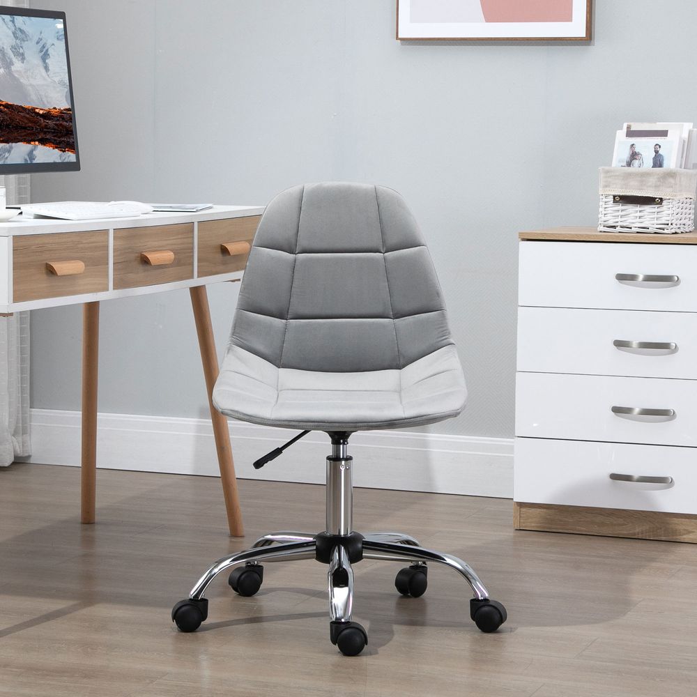 Ergonomic Office Chair with Adjustable Height for Home Office, Grey Vinsetto - anydaydirect