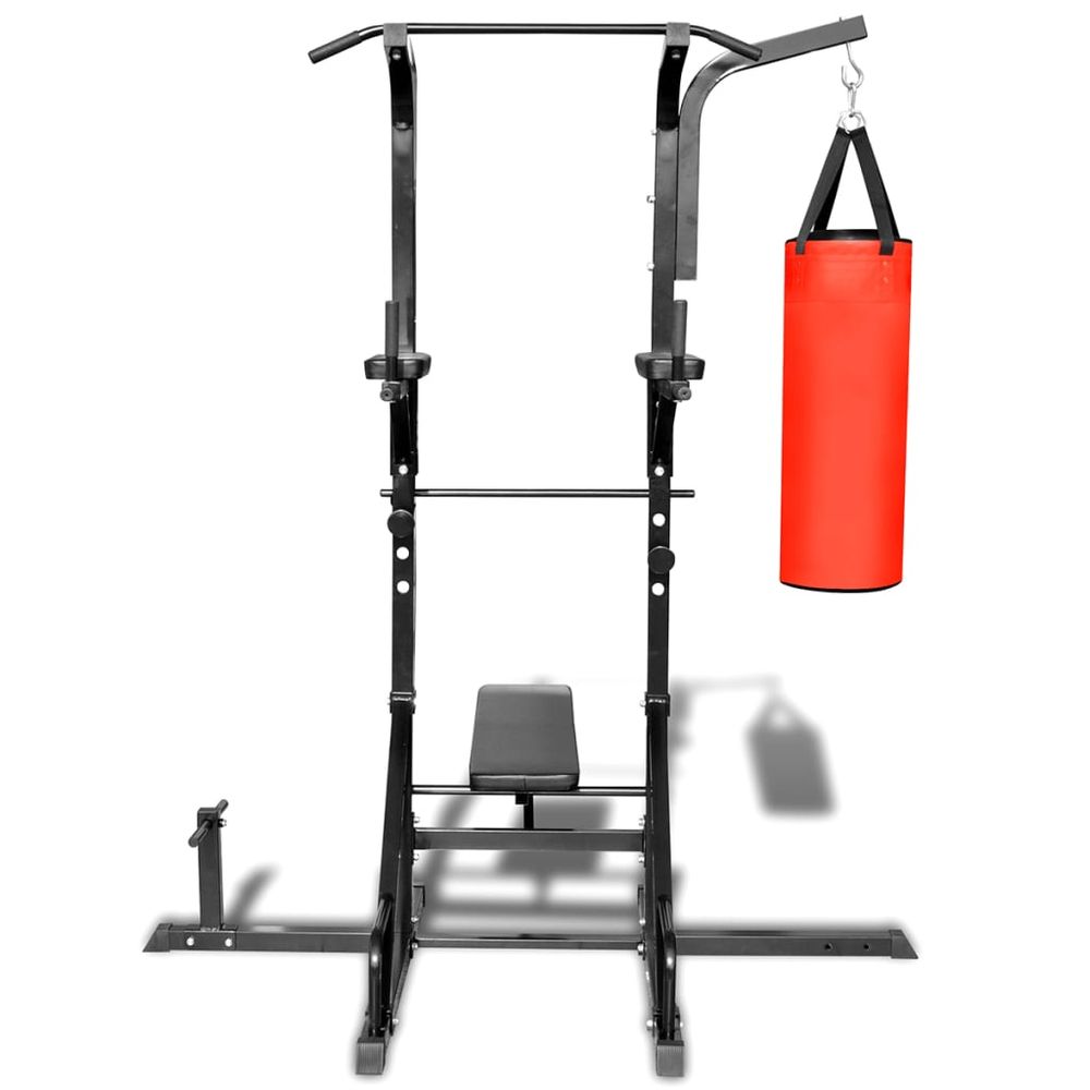 Power Tower with Sit-up Bench and Boxing Bag - anydaydirect
