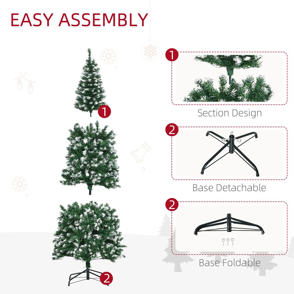 6FTPrelit Artificial Xmas Tree Holiday Decor w/ 300 Colourful LED Light - anydaydirect