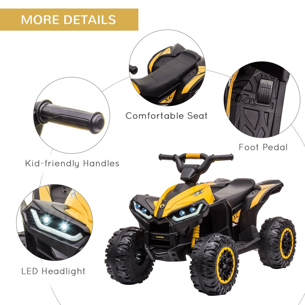 HOMCOM 12V Electric Quad Bikes for Kids Ride On Car ATV Toy for 3-5 Years - anydaydirect