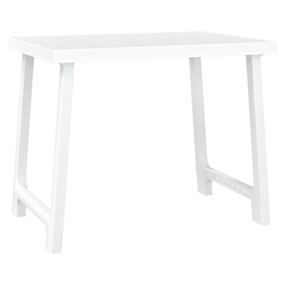 vidaXL Camping Table White 79x56x64 cm PP Wooden Look - anydaydirect