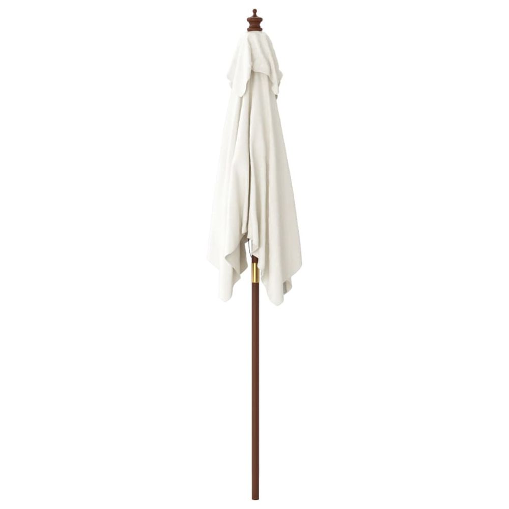 Garden Parasol with Wooden Pole Sand 198x198x231 cm - anydaydirect