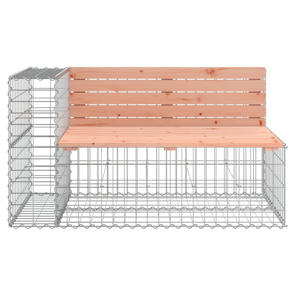 vidaXL Garden Bench Gabion Design 122x71x65.5 cm Solid Wood Douglas - anydaydirect