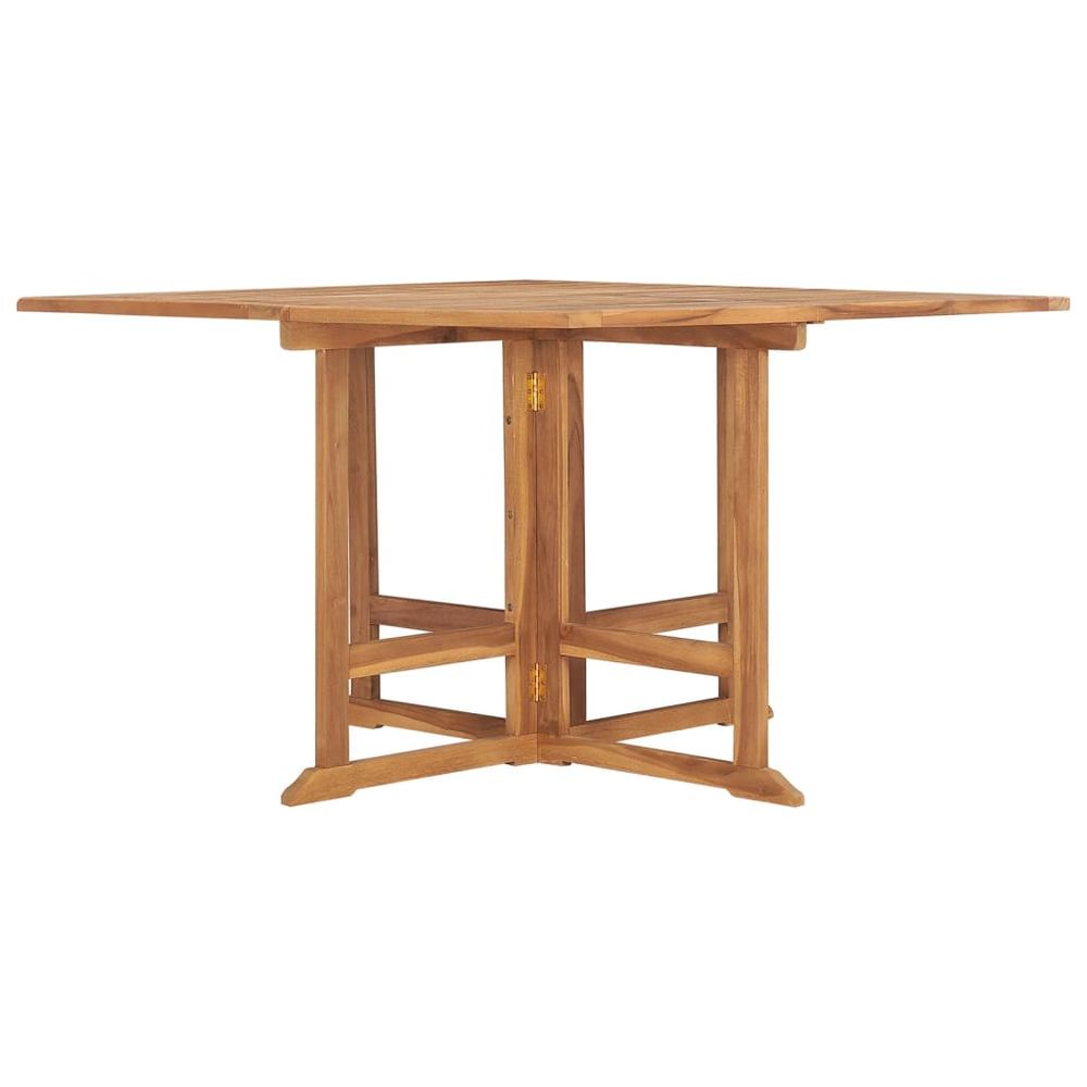 Folding Garden Dining Table 110x110x75 cm Solid Wood Teak - anydaydirect