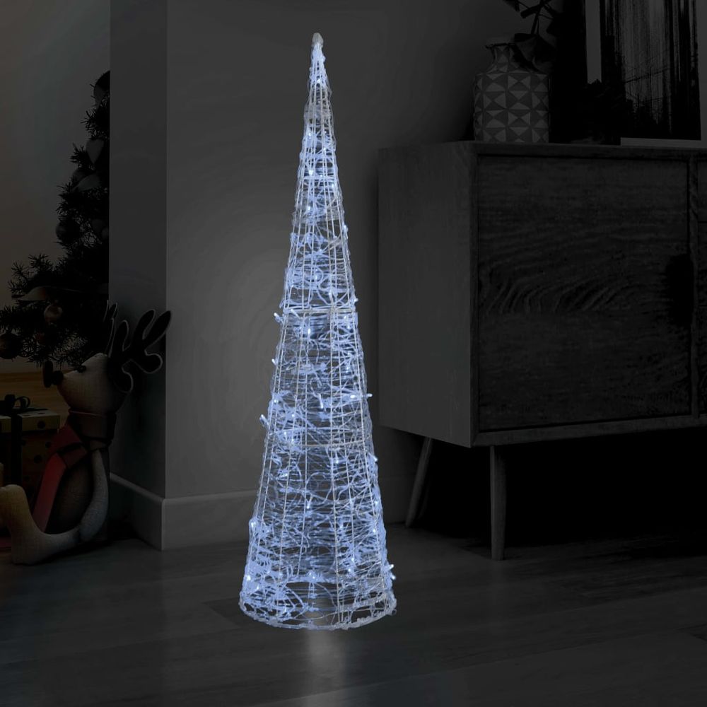 Acrylic Decorative Pyramid LED Light Cone Warm White 60 cm - anydaydirect