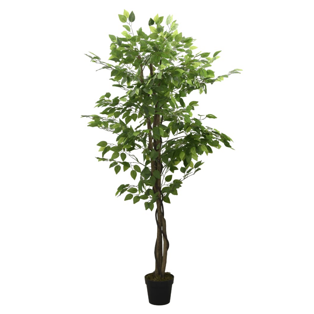 vidaXL Artificial Ficus Tree 1260 Leaves 200 cm Green - anydaydirect