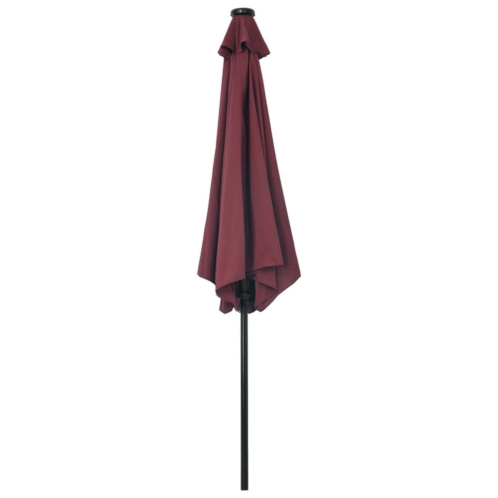 Outdoor Parasol with LED Lights and Steel Pole 300 cm - anydaydirect