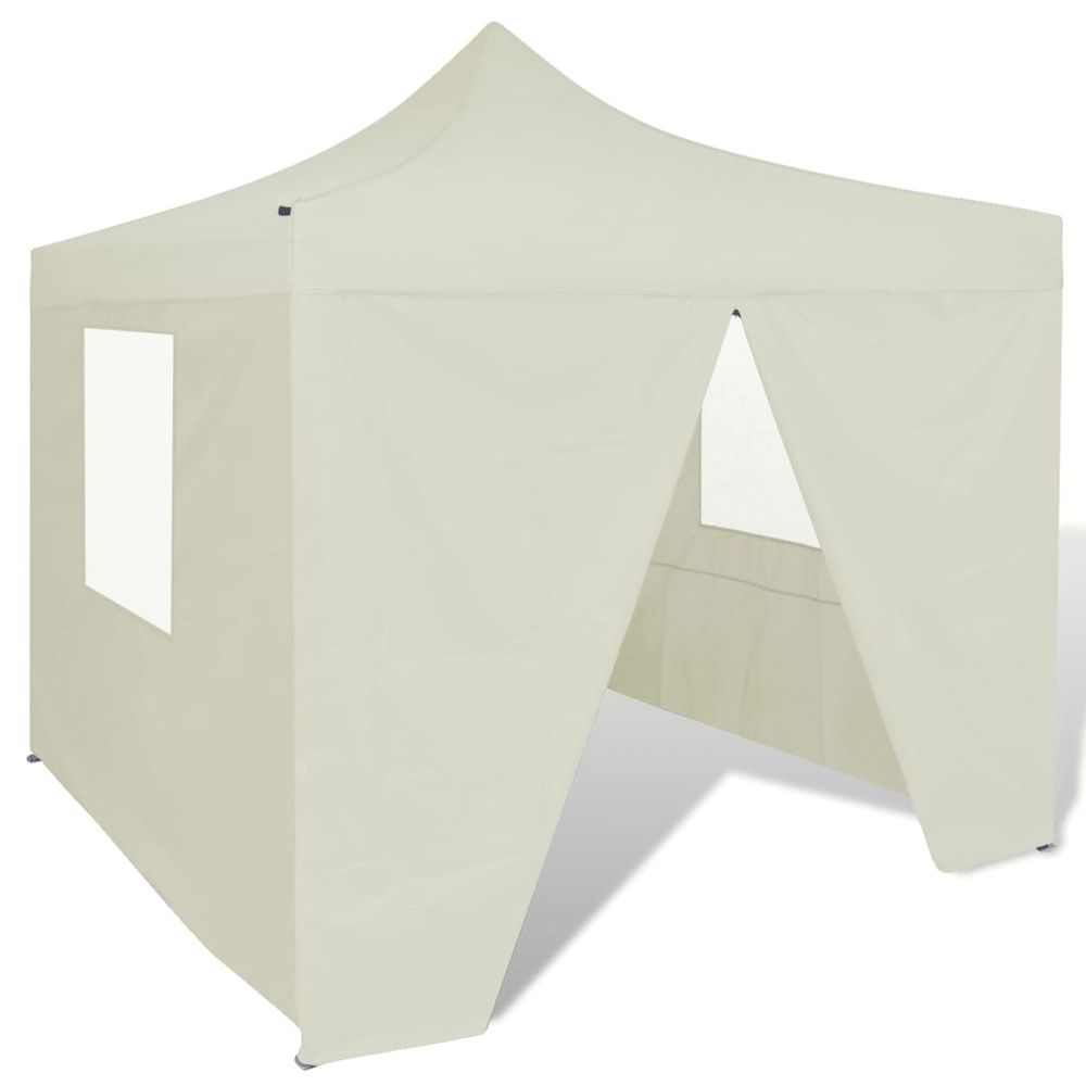 Foldable Tent 3x3 m with 4 Walls Cream - anydaydirect