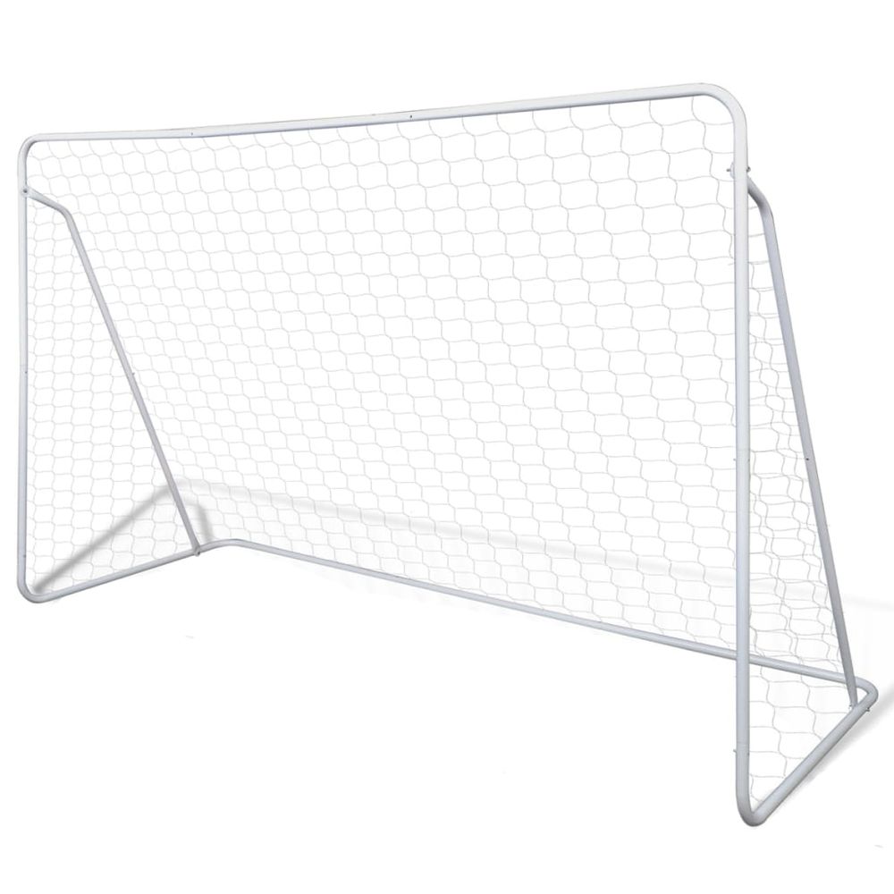 Football Goal Nets Steel 2 pcs 240x90x150 cm - anydaydirect