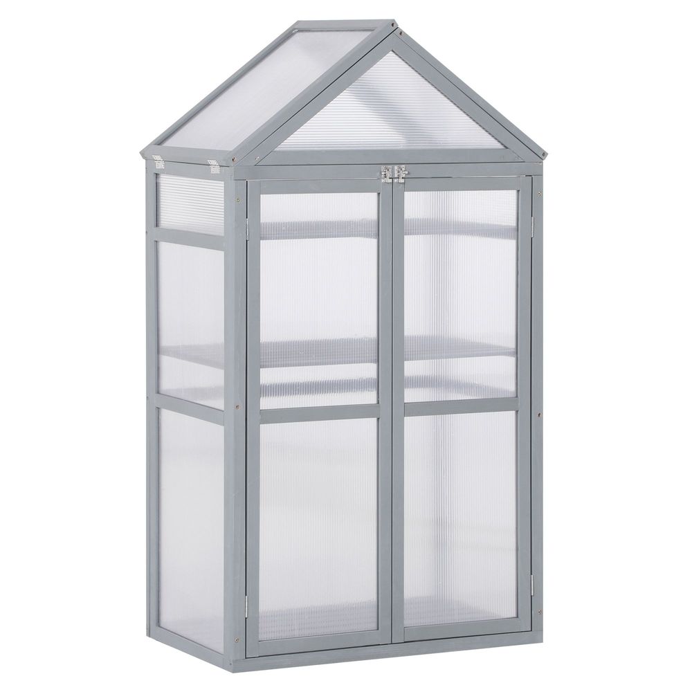 Garden Polycarbonate Cold Frame Greenhouse Grow House Flower Vegetable Plants - anydaydirect