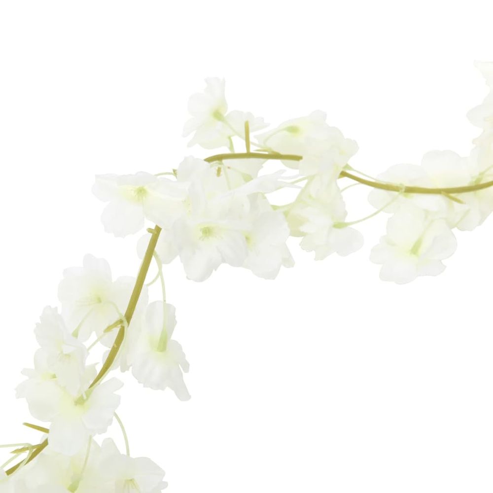 vidaXL Artificial Flower Garlands 6 pcs White 180 cm - anydaydirect