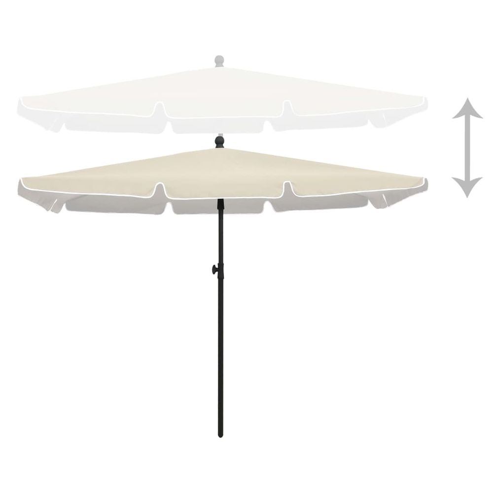 Garden Parasol with Pole 210x140 cm - anydaydirect