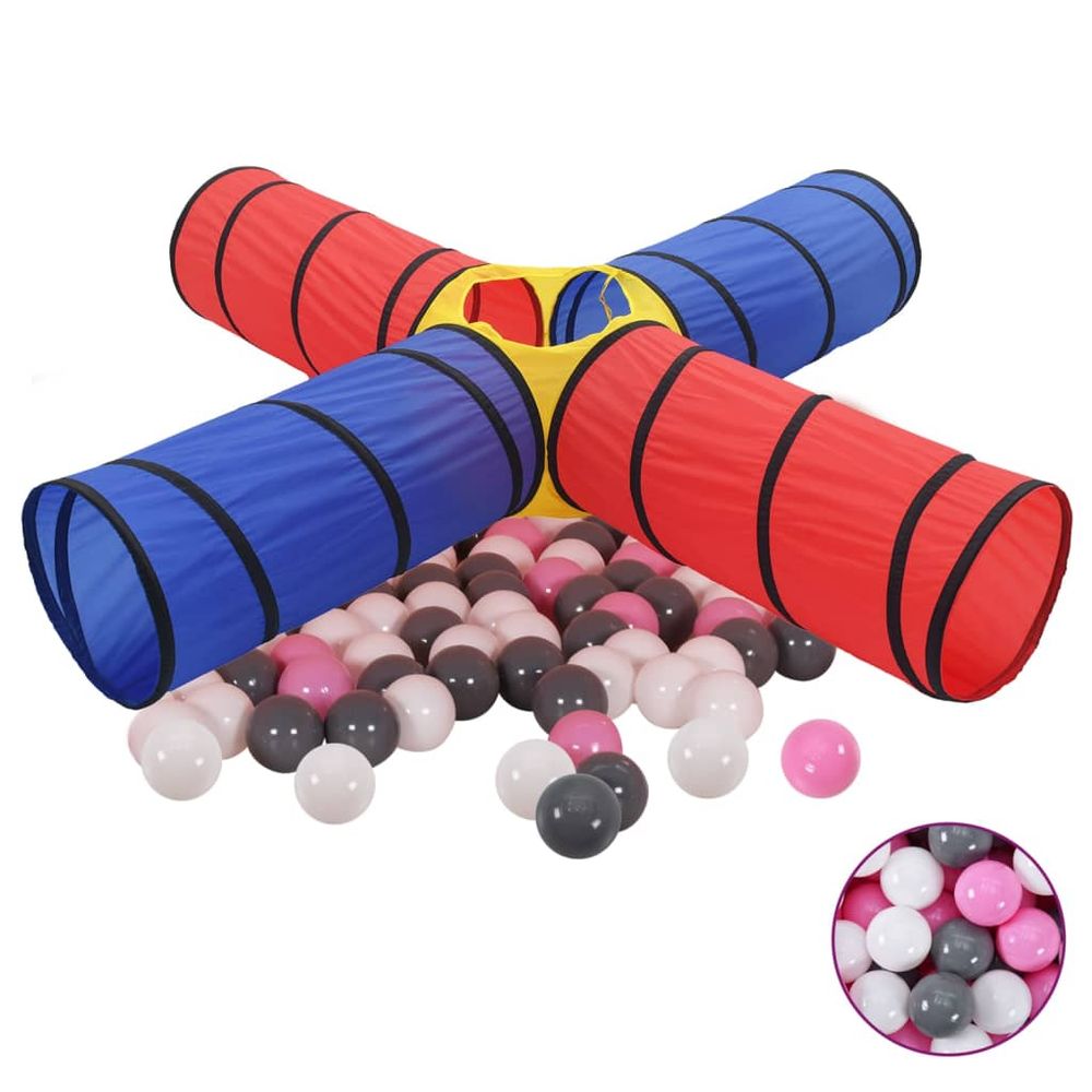 Children Play Tunnel with 250 Balls Multicolour - anydaydirect