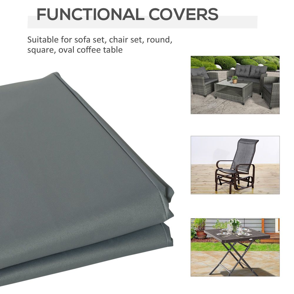 190x72cm Furniture Table Chair Sofa Set Cover Water UV Resistant Protection 600D - anydaydirect