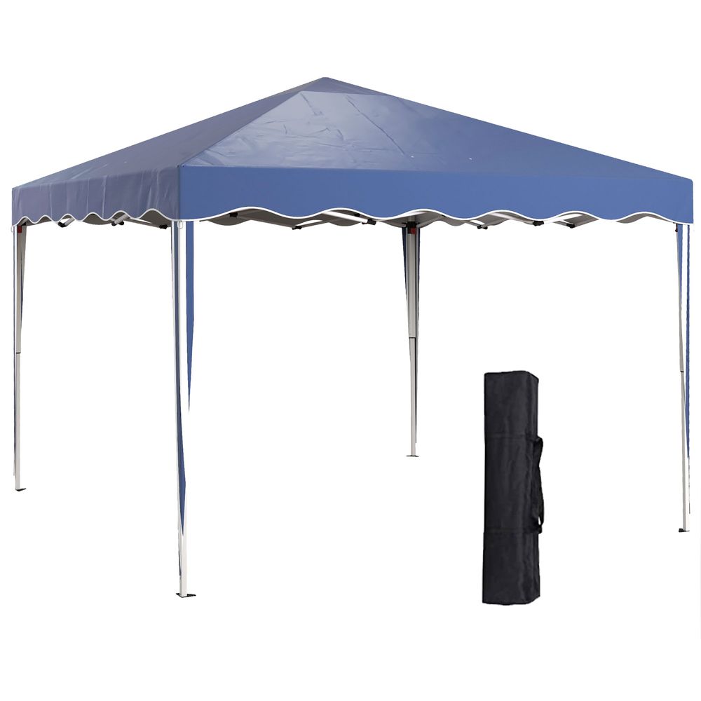 Outsunny 3x3(m) Pop Up Gazebo Marquee Tent for Garden w/ Carry Bag Blue - anydaydirect