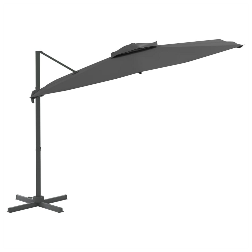 Double Top Cantilever Umbrella Anthracite 400x300 cm - anydaydirect