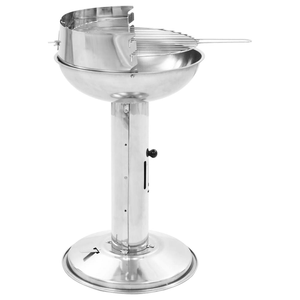 Pedestal Charcoal BBQ Grill Stainless Steel - anydaydirect