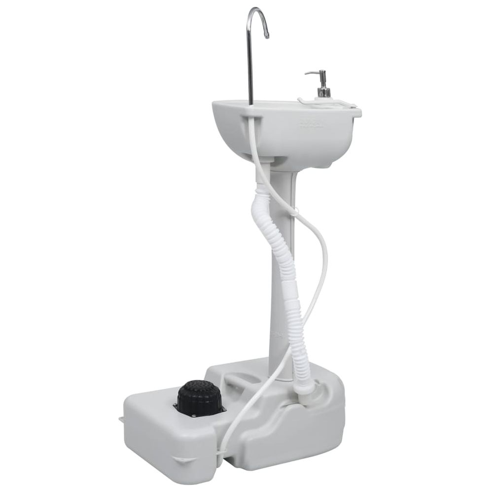 Portable Camping Toilet and Handwash Stand Set with Water Tank - anydaydirect