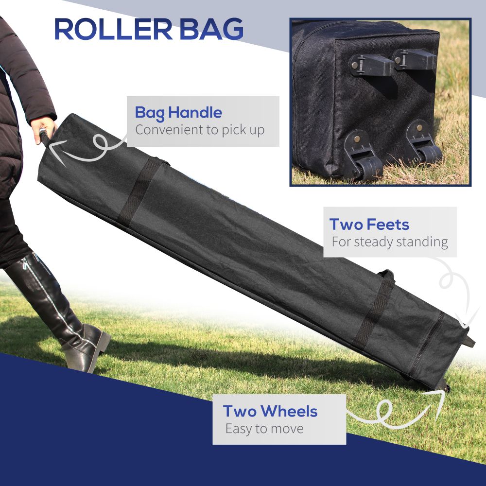 3x3M Pop Up Gazebo, Foldable Carry Bag 4 Leg Weight Bags Blue - anydaydirect