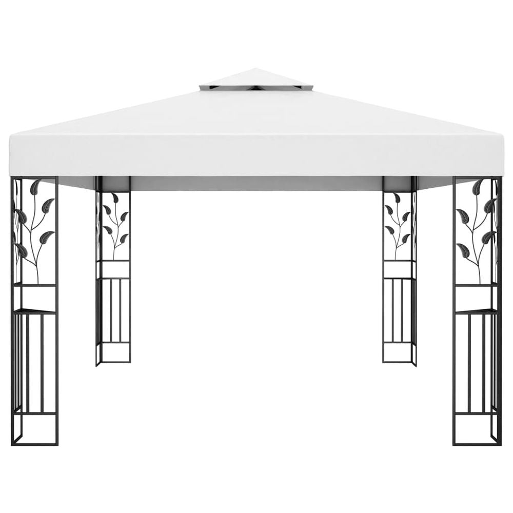 Gazebo with Double Roof 3x4 m White - anydaydirect