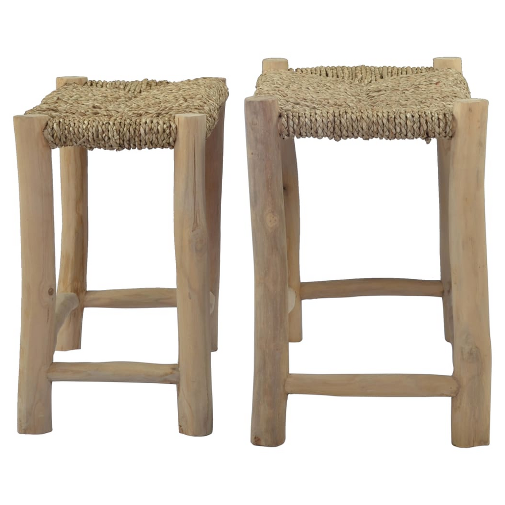 Benches 2 pcs Brown Seagrass - anydaydirect