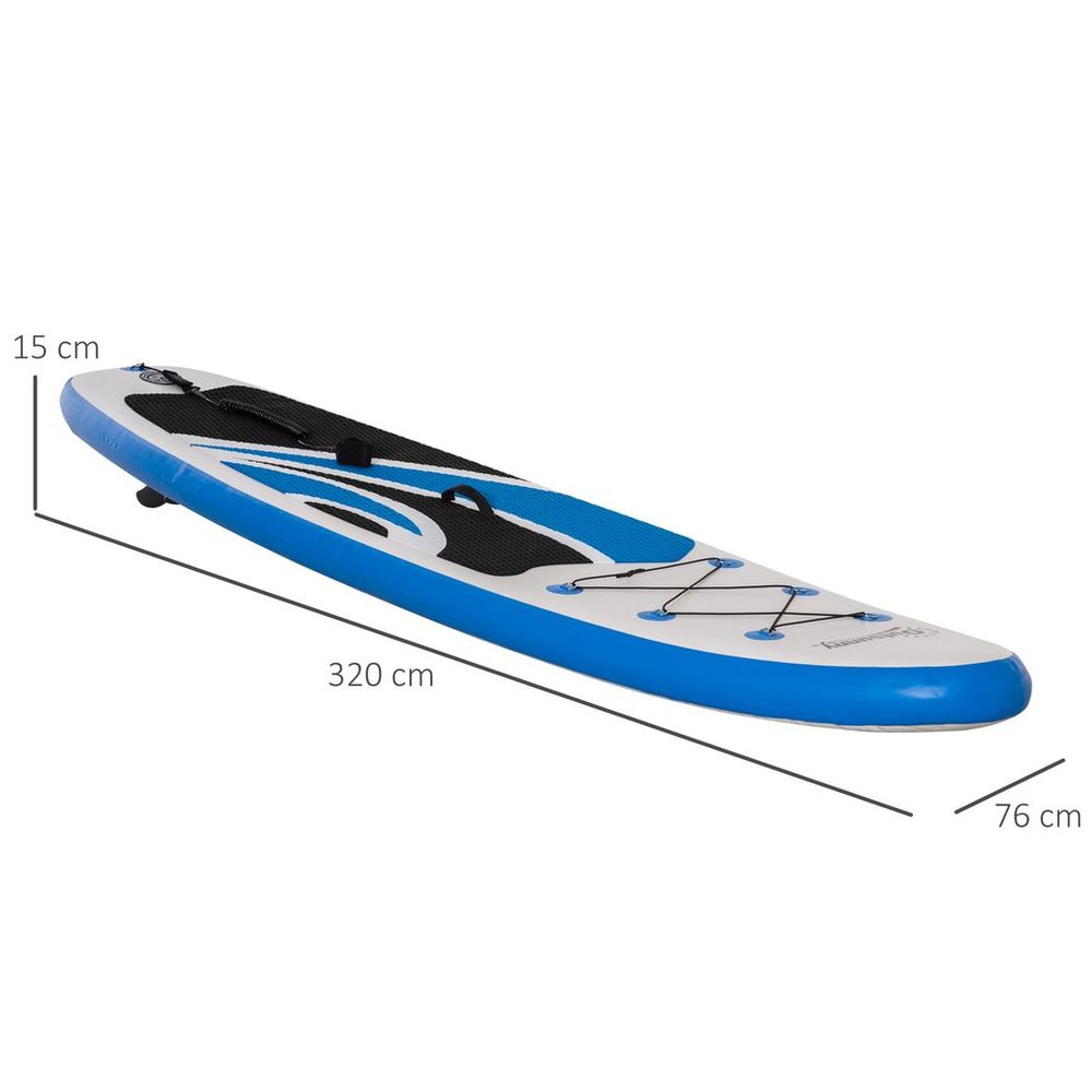 10ft Inflatable Paddle Stand Up Board, Adjustable Paddle Non-Slip Deck Board - anydaydirect
