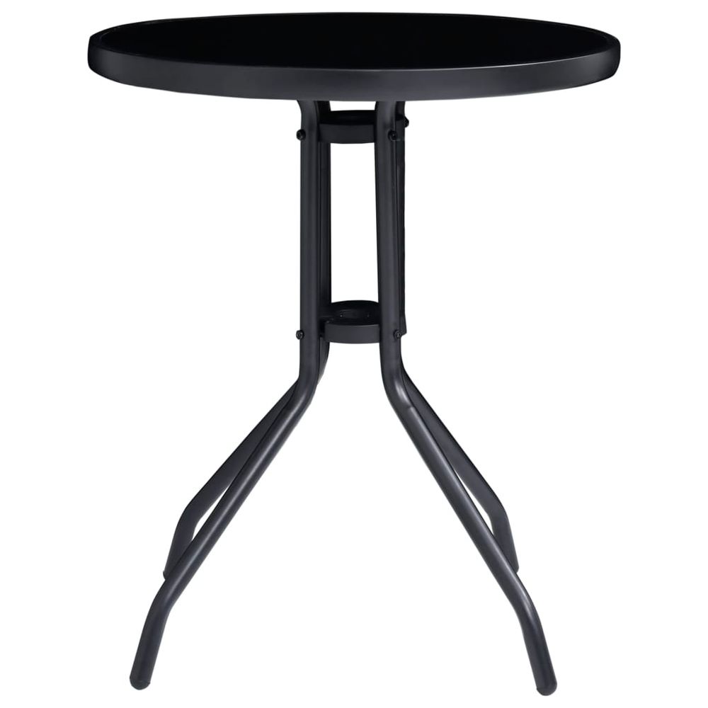 3 Piece Bistro Set Black and Anthracite - anydaydirect