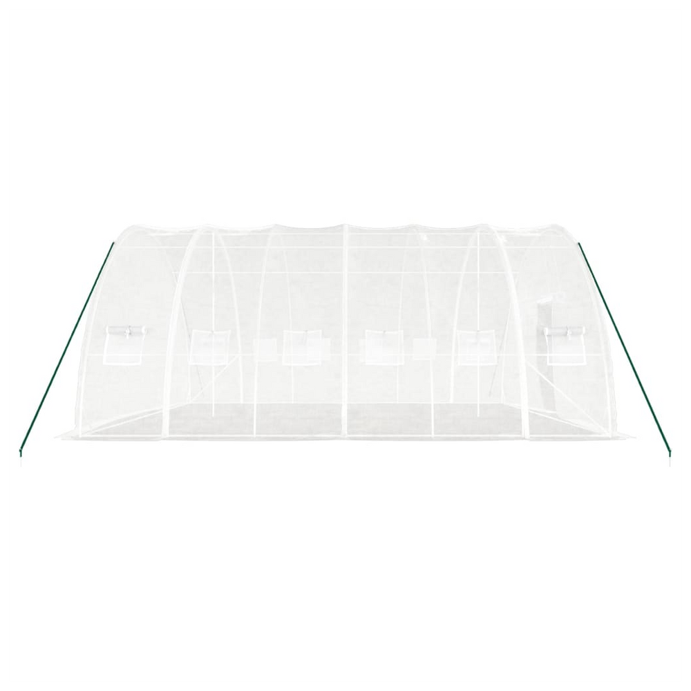 vidaXL Greenhouse with Steel Frame White 36 m² 6x6x2.85 m - anydaydirect