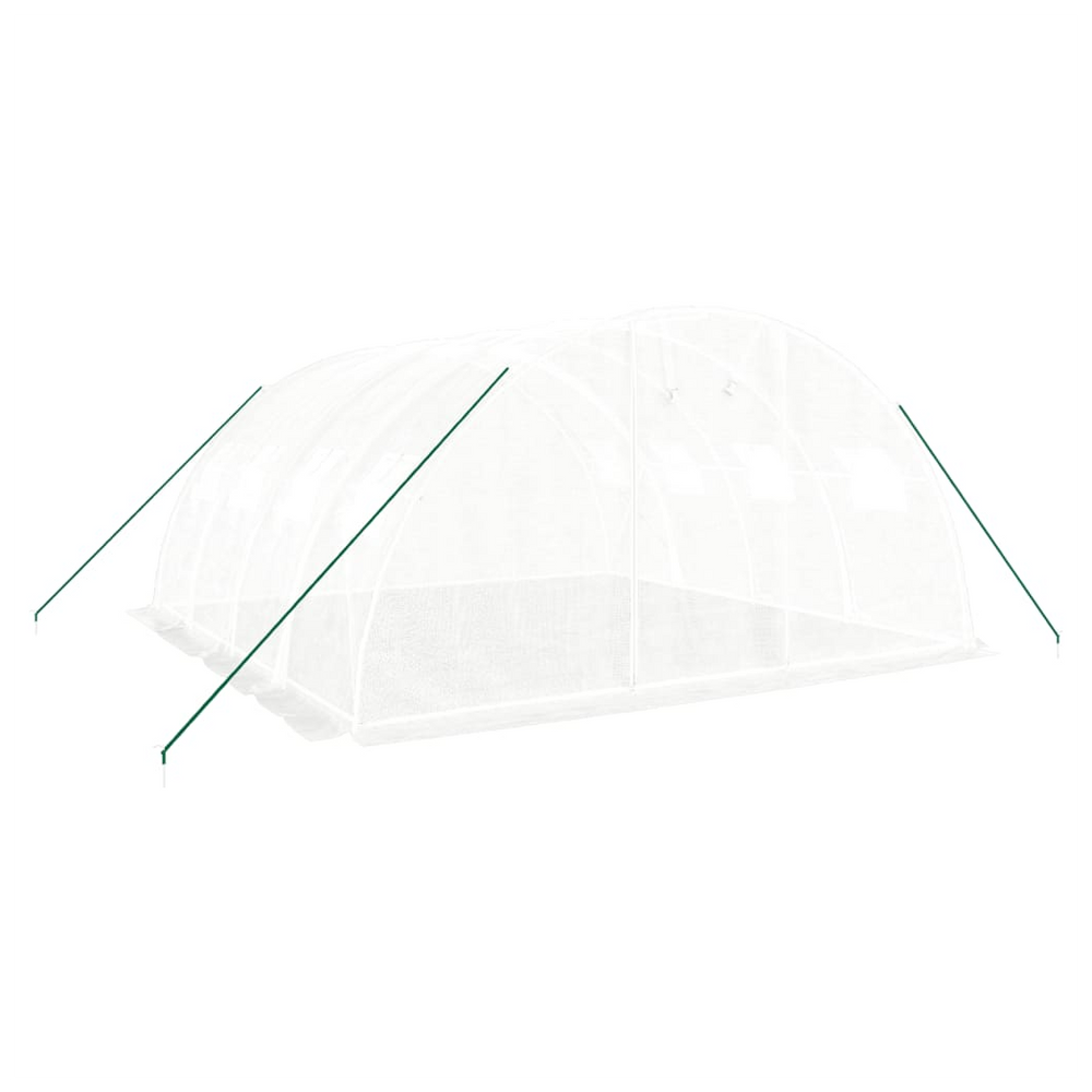 vidaXL Greenhouse with Steel Frame White 16 m² 4x4x2 m - anydaydirect