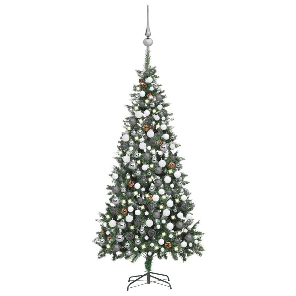 Artificial Christmas Tree with LEDs&Ball Set Green 150 cm - anydaydirect