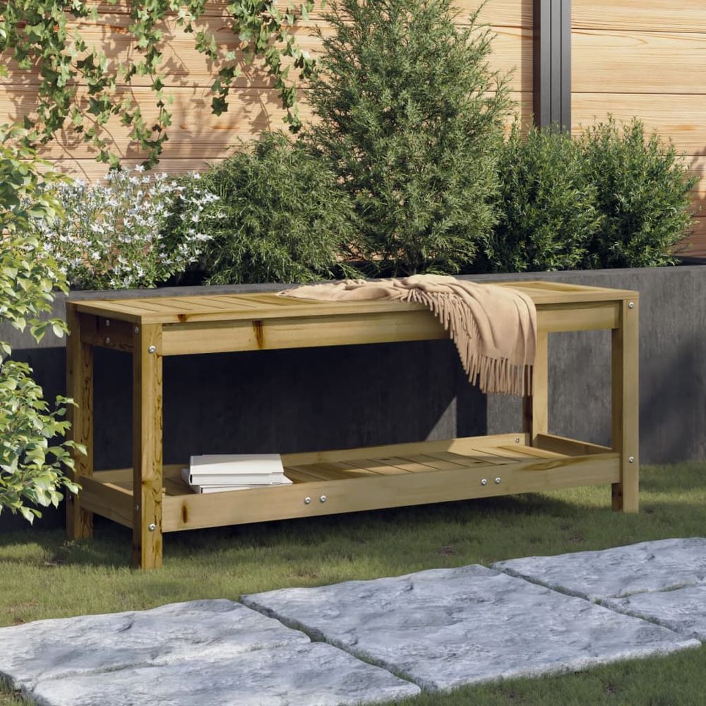 vidaXL Garden Bench 108x35x45 cm Impregnated Wood Pine - anydaydirect