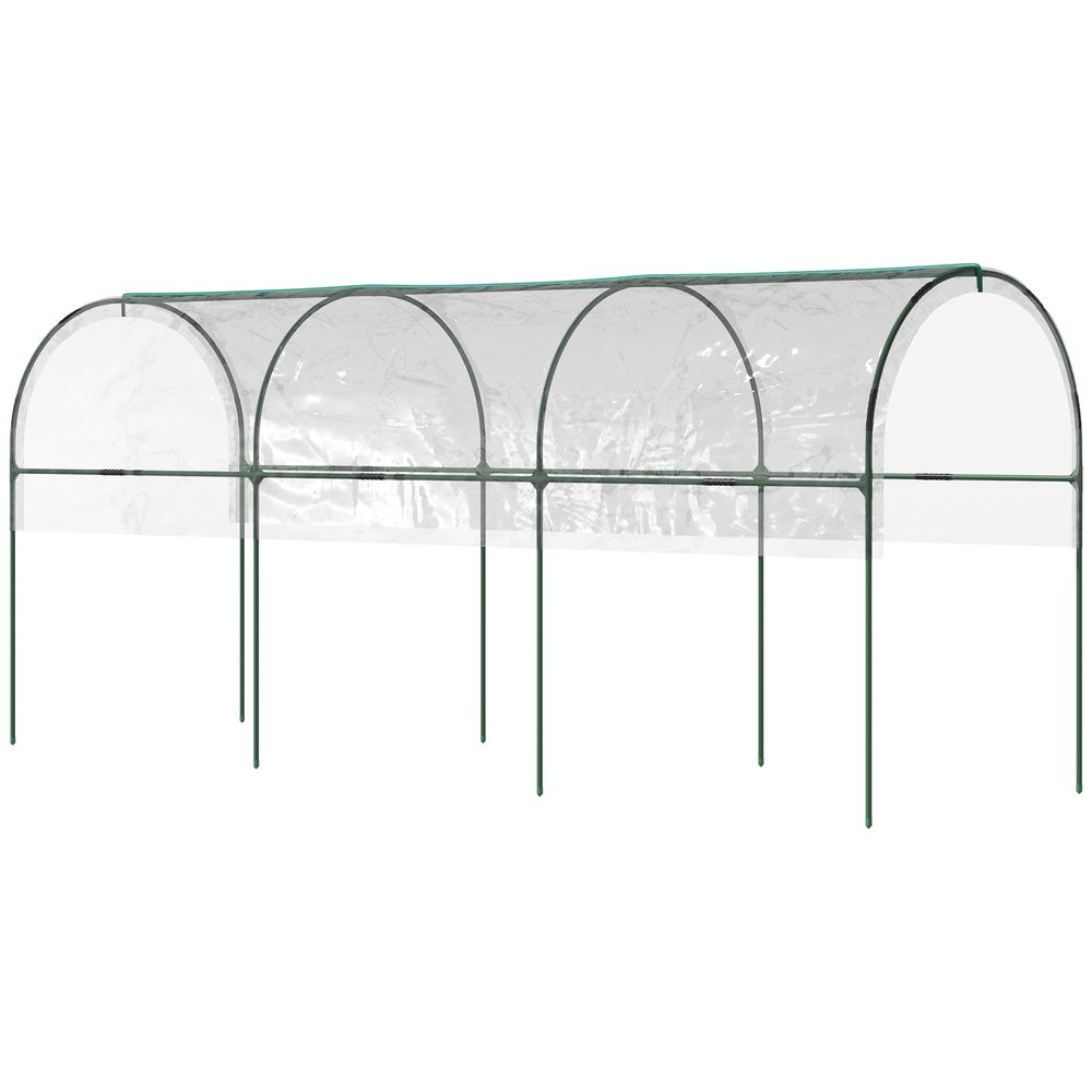 Outsunny Tomato Greenhouse with Top Tap, Pointed Bottom and Guy Ropes, Clear - anydaydirect