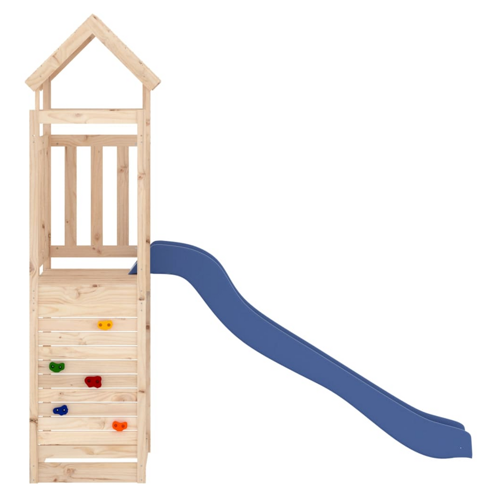Playhouse with Slide Rockwall Solid Wood Pine - anydaydirect