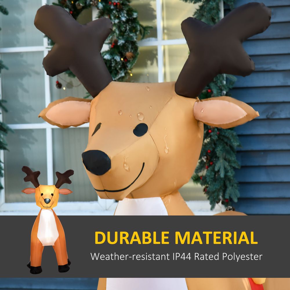 6ft Christmas Inflatable Reindeer Deco Xmas  Lights Indoor and Outdoor Animal - anydaydirect